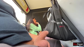 A girl I met on a bus gave me a handjob and oral sex in a crowded bus