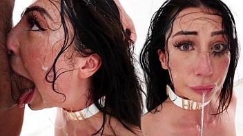 Wild throat fuck: Girlfriend transforms into insatiable sex machine