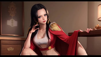 Hentai video of brunette AI-generated Boa Hancock in One Piece